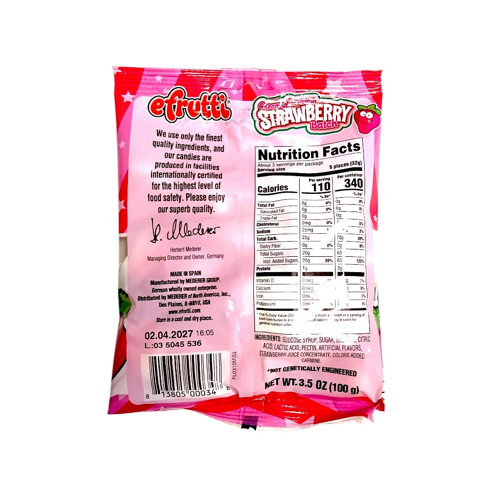 EFRUTTI CREAMY DREAMY STRAWBERRY BATCH 12CT 3.50Z UPC 813805000348 - Image 2