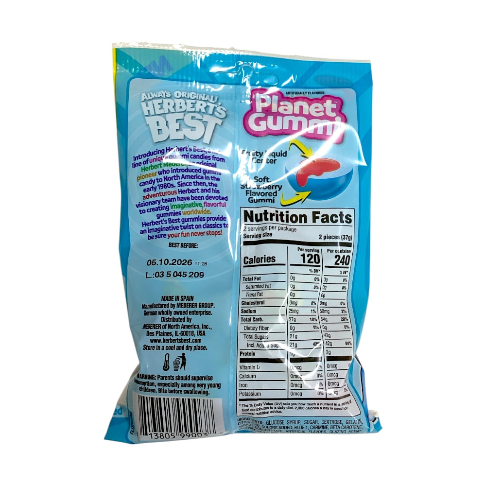 HERBERTS BEST PLANET GUMMI 2.60 OZ DRC 12CT UPC 813805990038 - Image 2