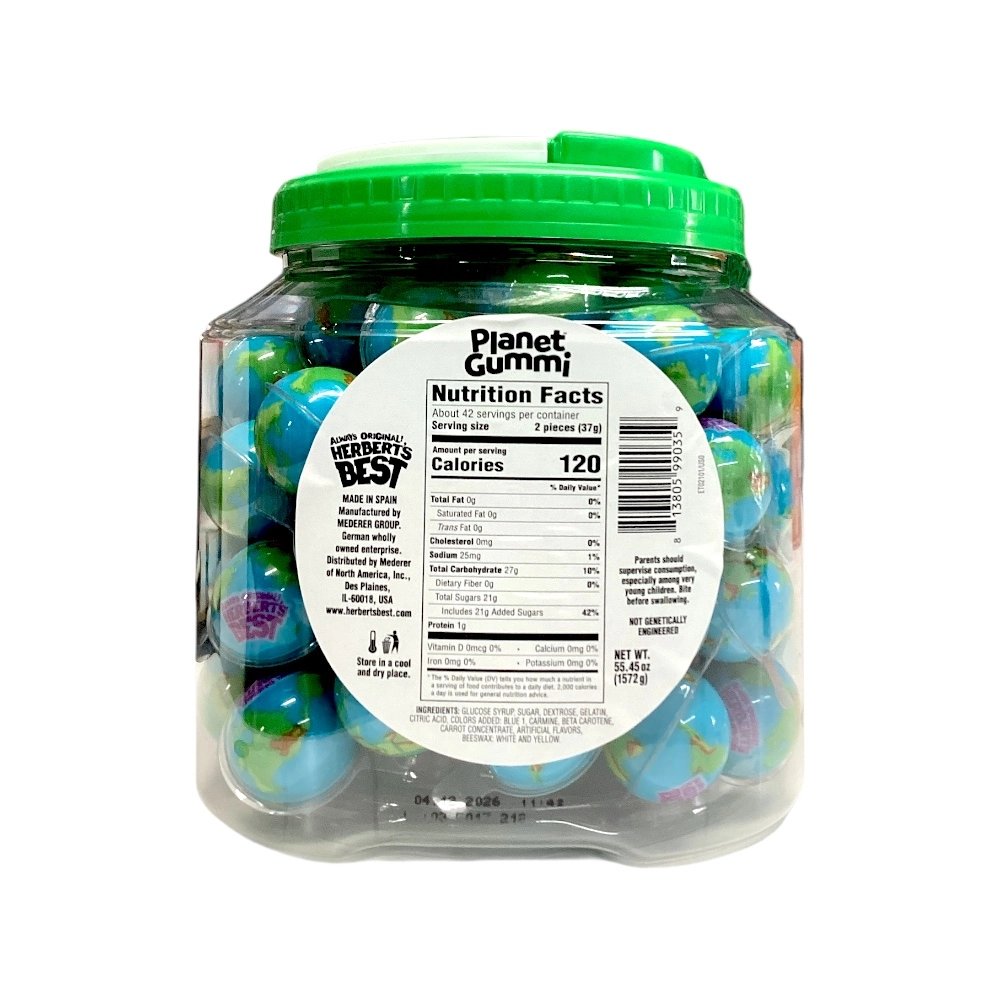 HERBERTS BEST PLANET GUMMI 85CT JAR 55.45OZ UPC 813805990359 - Image 2