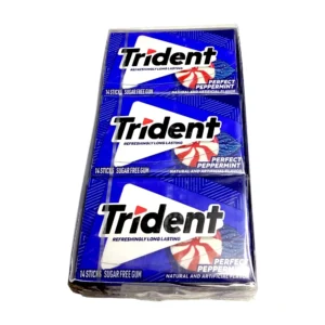 Trident Single 14 sticks Perfect Peppermint 12ct UPC 01254601109