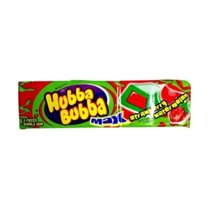 HUBBA BUBBA MAX STRAWBERRY WATERMELON 18- 5 PIECES PACKAGES 1.41oz UPC 002206705