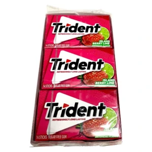 TRIDENT SINGLE ISLAND BERRY LIME 14 PC 12CT UPC 073390055257