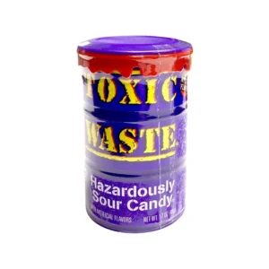 TOXIC WASTE SOUR CANDY SPECIAL EDITION COLOR DRUMS 12CT NET WT 1.7OZ UPC 898940001337