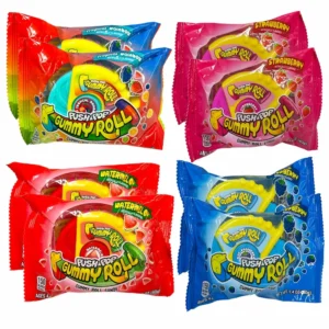 TOPPS PUSH POP GUMMY ROLL 8CT 1.4OZ (40g) UPC 041116255007