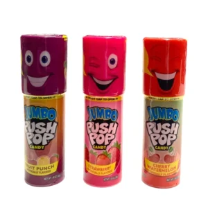 TOPPSPUSH JUMBO PUSH POP CANDY 4 FLVRS 18CT 1.06oz (30g) UPC 041116005275