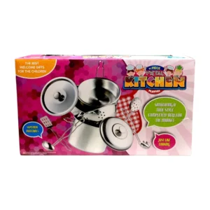 METAL KITCHEN PLAYSET COLOR PINK 11PCS UPC 689756954647 - Image 2